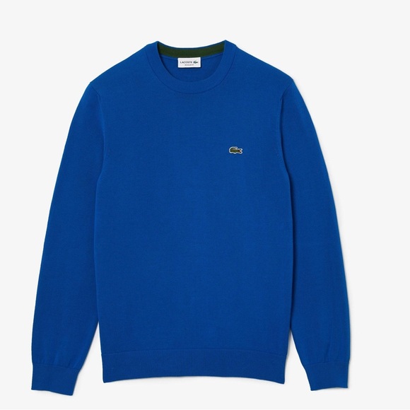 Lacoste Men's Organic Cotton Crew Neck Sweater - Picture 1 of 9
